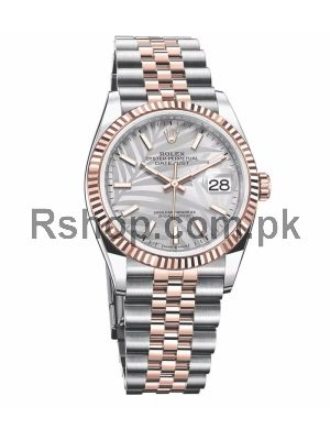 Rolex Datejust Silver Palm Motif Dial Watch-Newest Model  (2022) Price in Pakistan