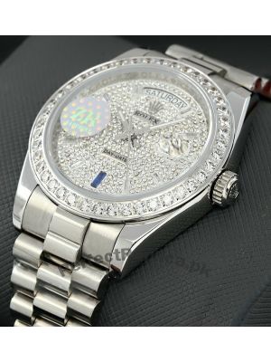 Rolex Day-Date Diamond Dial Men's Watch Price in Pakistan