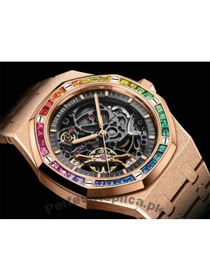 Audemars Piguet Royal Oak Frosted Gold Double Balance Wheel Openworked Rainbow Watch  Price in Pakistan