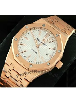 Audemars Piguet Royal Oak Offshore Full Rose Gold White Dial Watch Price in Pakistan