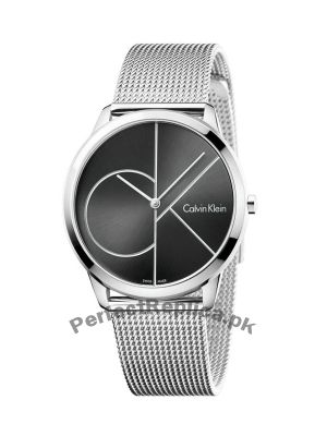 Calvin Klein Minimal Stainless Steel Strap Black Dial Watch Price in Pakistan