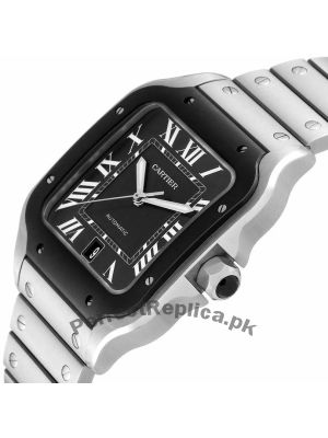 Cartier Santos de Cartier Black Dial Watch Price in Pakistan