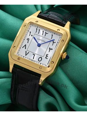 Cartier Santos Dumont Unisex Black Strap Watch Price in Pakistan