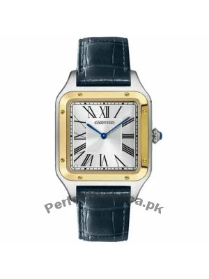 Cartier Santos Dumont Two Tone Blue straps Unisex Watch Price in Pakistan