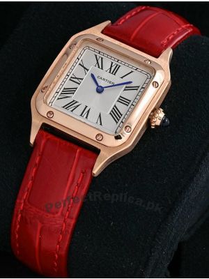 Cartier Santos Dumont Red Straps Ladies Watch Price in Pakistan