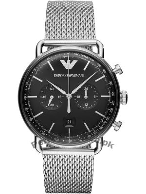 Emporio Armani Men's AR11104 Aviator Black Dial Watch Price in Pakistan