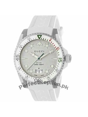 Gucci Dive White Rubber Strap Men's Watch Price in Pakistan