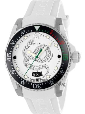 Gucci YA136330 Men's Dive White Quartz Watch Price in Pakistan