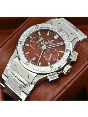 Hublot Classic Fusion Chronograph Brown Dial Diamonds Watch Price in Pakistan