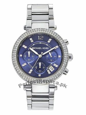 Michael Kors Parker Chronograph Navy Dial Stainless Steel Ladies Watch Price in Pakistan