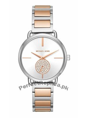 Michael Kors Portia Silver Dial Two Tone Watch  Price in Pakistan