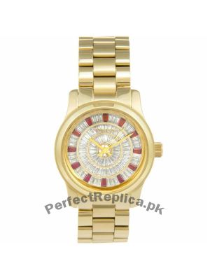 Michael Kors Runway Red Glitz Gold Tone Watch Price in Pakistan