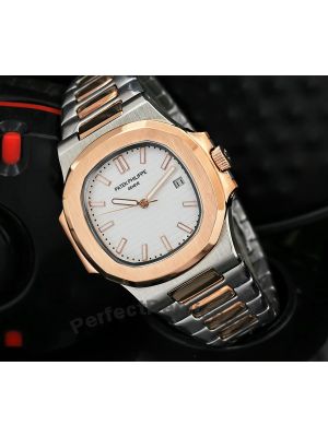 Patek Philippe NautilusTwo-Tone Rose Gold and Stainless Steel White Dial Watch Price in Pakistan