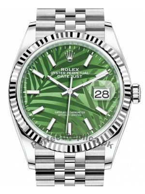 Rolex Datejust 36 Green Palm Motif Dial 2021 Watch  (2021) Price in Pakistan