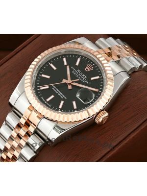 Rolex Datejust Black Dial Two Tone Watch Price in Pakistan