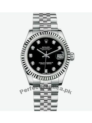 Rolex Datejust Black diamond dial Watch Price in Pakistan