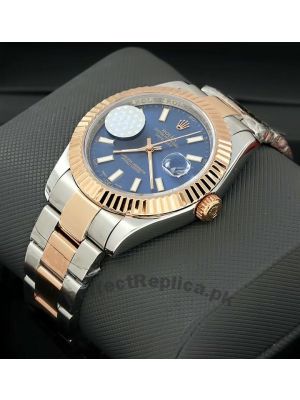 Rolex Datejust Blue Dial Men's Two Tone Watch Price in Pakistan
