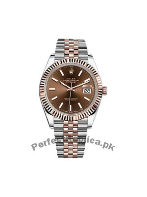 Rolex Datejust Chocolate Dial Rose Gold & Stainless Steel Watch Price in Pakistan