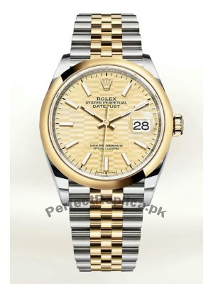 Rolex Datejust Fluted Motif Golden Dial 2021 NEW Watch  (2021) Price in Pakistan