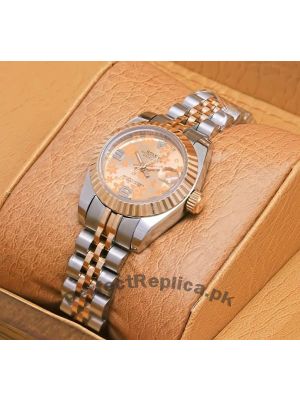 Rolex Datejust Lady Floral Dial Two Tone Watch Price in Pakistan