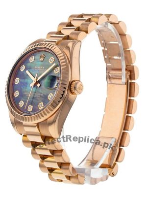 Rolex Datejust President Rose Gold  Pearl Diamonds Dial Watch Price in Pakistan