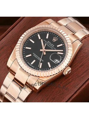 Rolex Datejust Rose Gold Black Dial Watch 2022  Price in Pakistan