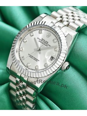 Rolex Datejust Silver Diamond Dial Watch 2021 Price in Pakistan