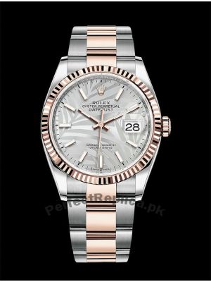 Rolex Datejust Silver Palm Motif Dial Watch-Newest Model  (2022) Price in Pakistan