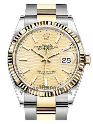 Rolex Datejust 36 Gold Fluted Motif Dial 2021 Watch  (2021) Price in Pakistan