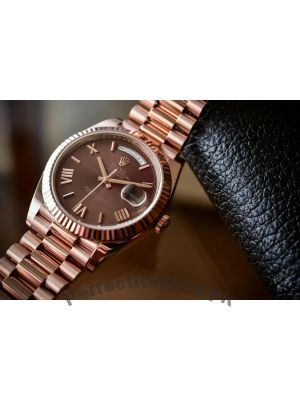 Rolex Day-Date 40 Brown Dial Rose Gold Watch Price in Pakistan