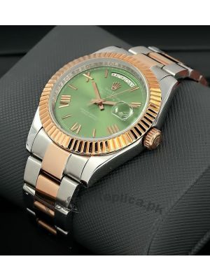Rolex Day-Date 40  Green Roman Dial Watch Price in Pakistan