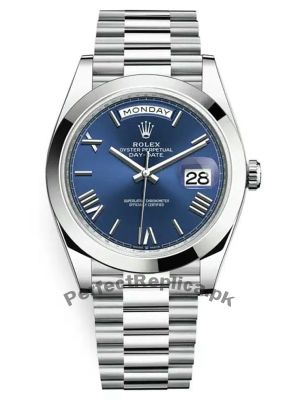 Rolex Day-Date 40 Platinum 228206 Blue Roman Dial Watch Price in Pakistan