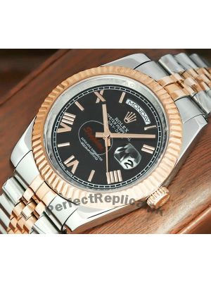 Rolex Day-Date Black Roman Dial Two Tone Watch 2021 Price in Pakistan