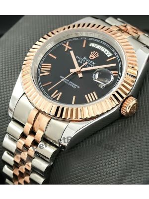 Rolex Day-Date Black Roman Dial Two Tone Watch Price in Pakistan