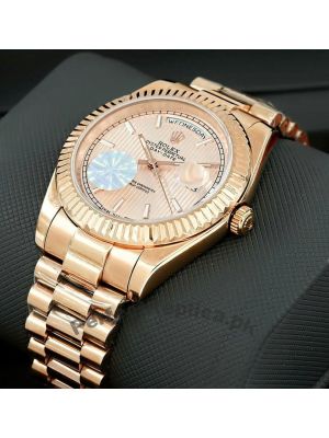 Rolex Day-Date SunDuast Stripe Dial Swiss Watch Price in Pakistan