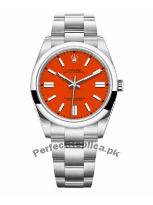 Rolex Oyster Perpetual Coral Red Dial Watch  Price in Pakistan