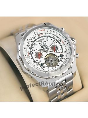 Breitling for Bentley White Tourbillon Chronograph Fullstainless steel watch Price in Pakistan