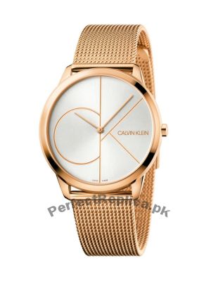 Calvin Klein Men 40MM Minimal Stainless Steel Mesh Bracelet Watch Price in Pakistan