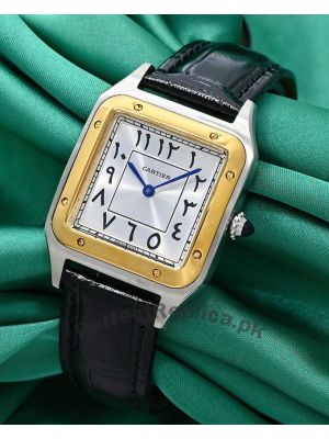 Cartier Santos Dumont Ladies Black Strap Watch Price in Pakistan