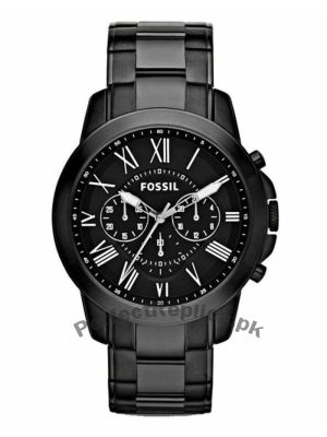 Fossil Grant Chronograph Black Stainless Steel Watch FS4832   (Same as Original) Price in Pakistan