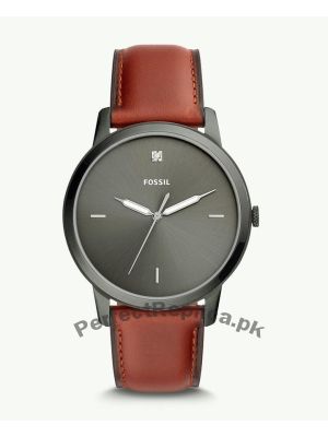 Fossil Minimalist Carbon Series Three-Hand Smokey Amber Leather Watch FS5479  (Same as Original) Price in Pakistan