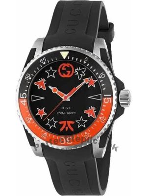 Gucci Dive Limited Edition Black Dial Black Rubber Strap Watch Price in Pakistan