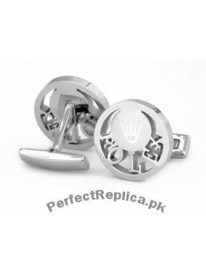 Rolex Silver Mens Cufflinks