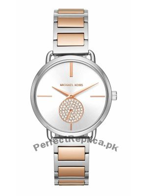 Michael Kors Portia Silver Dial Two Tone Watch  Price in Pakistan