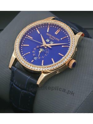 Patek Philippe  Annual Calendar Blue Diamond Watch Price in Pakistan