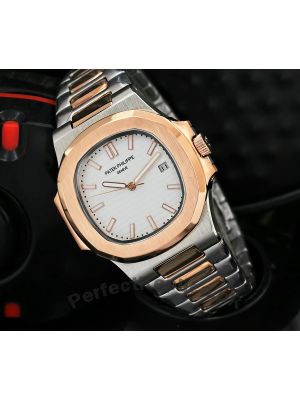 Patek Philippe NautilusTwo-Tone Rose Gold and Stainless Steel White Dial Watch Price in Pakistan