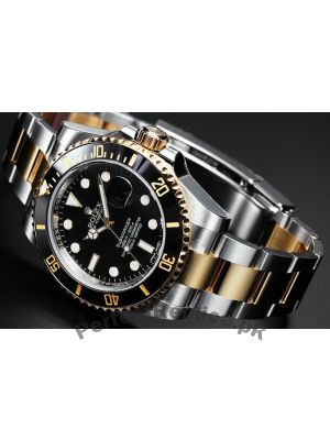 Rolex Submariner Black Index Dial Two Tone Swiss Watch Price in Pakistan