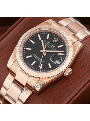 Rolex Datejust Rose Gold Black Dial Watch 2022  Price in Pakistan