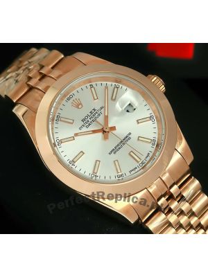 Rolex Datejust Rose Gold Silver Dial Watch 2021  Price in Pakistan