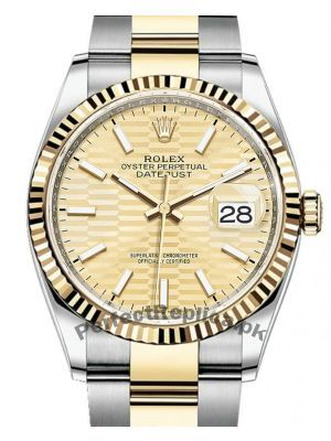 Rolex Datejust 36 Gold Fluted Motif Dial 2021 Watch  (2021) Price in Pakistan